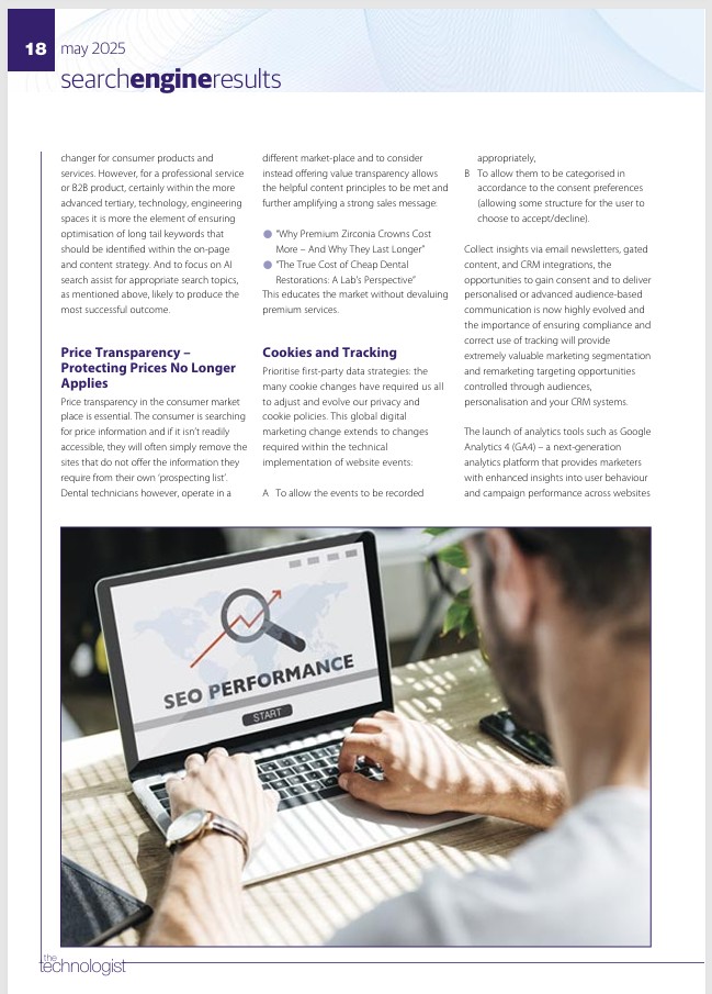 screengrab of article covering cookies and tracking in relation to a commercial context